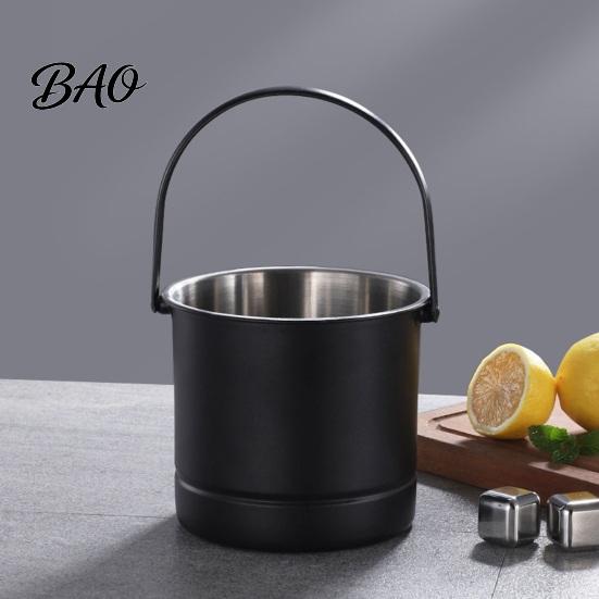 Ice Bucket for Drinks And Snacks Stainless Steel with Removable Strainer, Bar Wine Champagne Beer Chilling Cooler Red Wine, Portable Home KTV