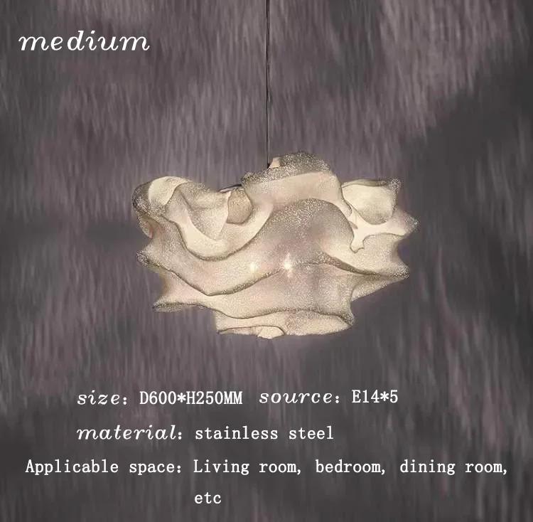 Lustre moderno minimalista criativo para quarto, luz nórdica, showroom de luxo, decoração de estrela de fogo, luminárias de aço inoxidável