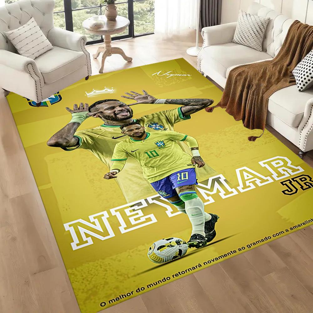 Neymar Jr. Brazil Celebration Square Rugs Are a Great Choice for Living Rooms, Bedrooms, Home Décor, and As Gifts.
