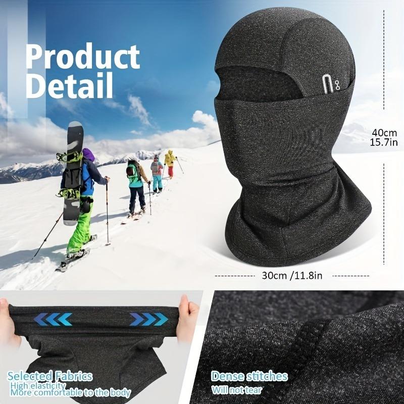 1PC Men's and Women's Winter Warm Cycling Skiing Headgear Cycling Fleece Cap Helmet Lined Full Face Cold Mask Outdoor Face Covering Scarf