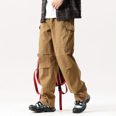 Men's Overalls Casual Loose Pure Cotton Men's Pants High-end Pants Trendy Brand Men's Retro Men's Trousers
