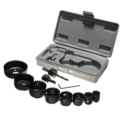 Handholz-Werkzeugsatz, 11-teilig, langlebig, DIY-Metallbohrer, Lochöffner, Säge-Set, gute Qualität