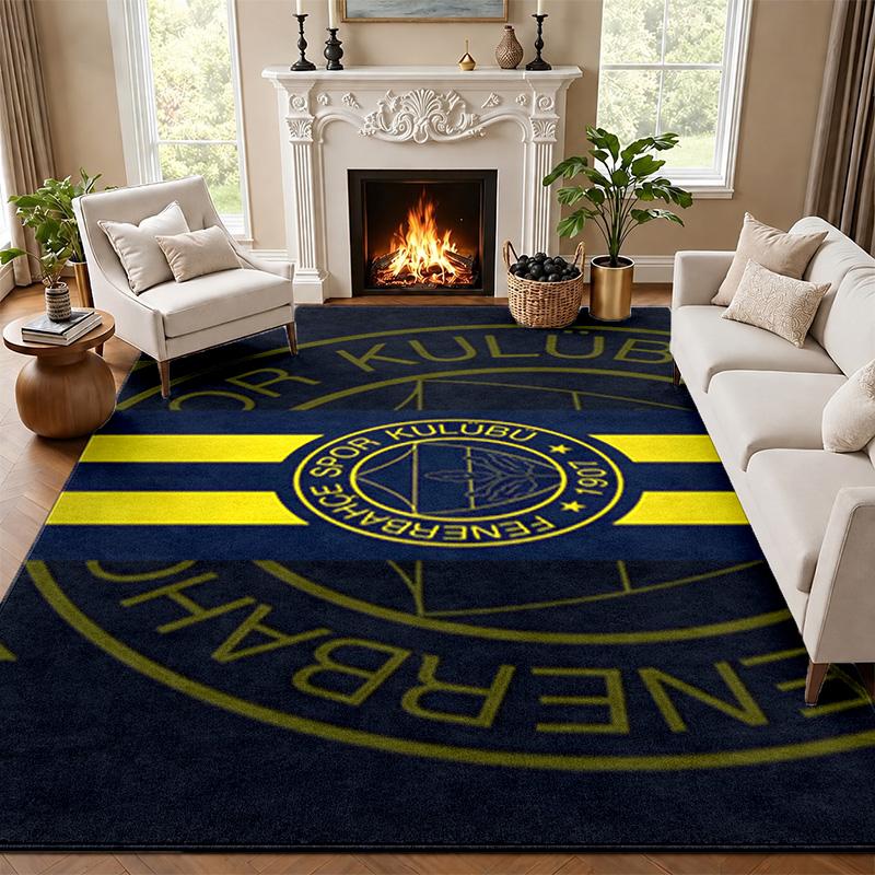 Fenerbahce Carpet Door Mat for Living Room or Bedroom Protective Mat Under Chair Office Decoration Christmas Gift Birthday Present