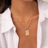 Faith Symbol Necklace Women Cross Pendant 16" Paperclip Chain Trendy