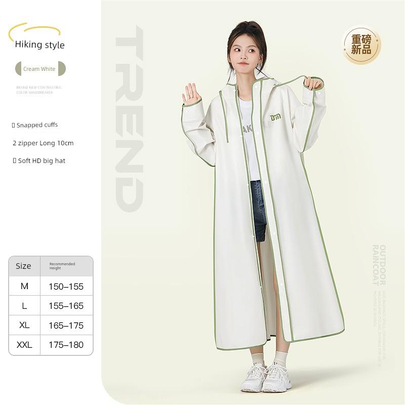 Electric Vehicle-Specific Raincoat, Long Full-Body Storm-Proof Raincoat for Women, One-Piece Adult Outerwear, Thickened Large Single-Person Rain