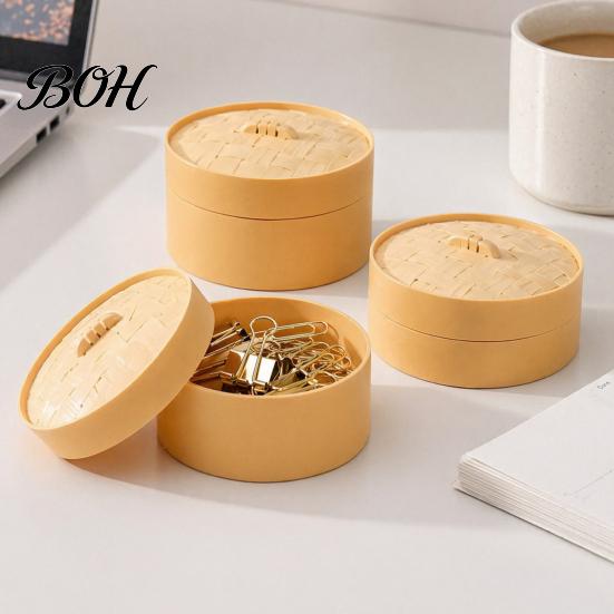 Creative Material Storage Bin Steamer Shape Box, with Lid, DIY Fondant Bread Artisan Craft Supply Box Crafts Display Case, for Handmade Collectibles