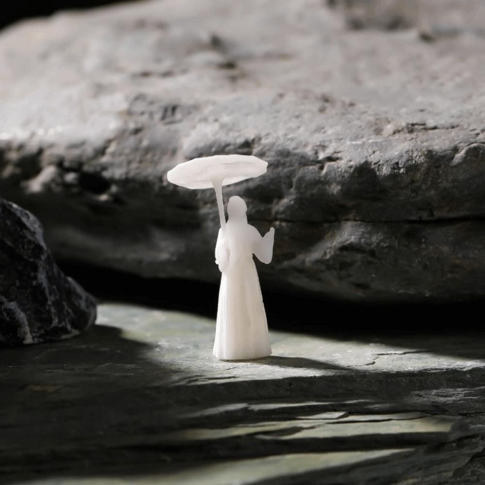 3pcs Classical Miniature Ornaments Chinese Style Girl Statue Garden Sculptures  Bedroom