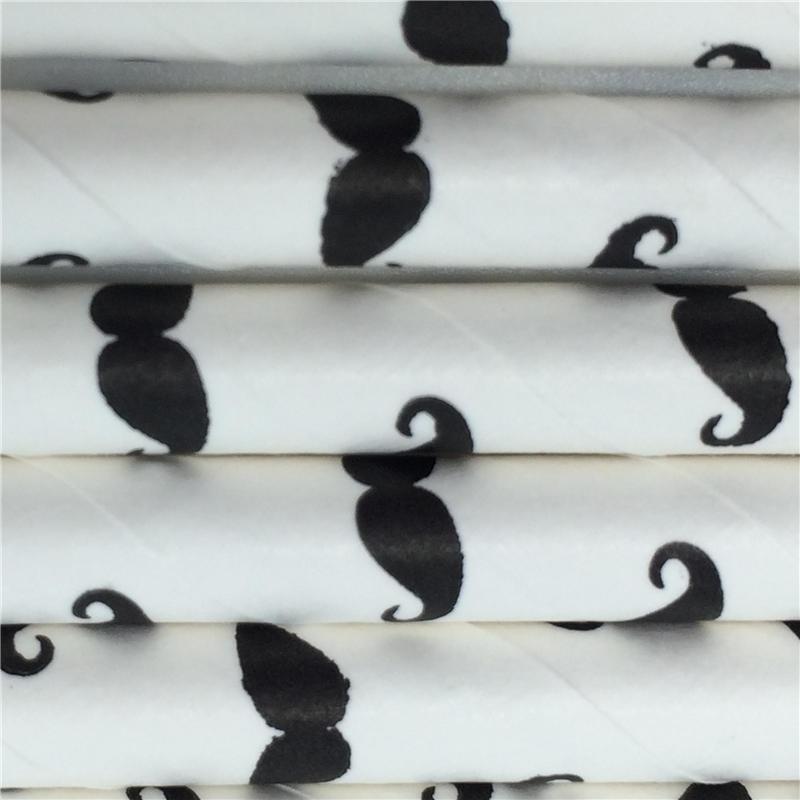 Arrival 25pcs/Lot Event & Party Supplies Mustache/Beard Paper Straws for Birthday Wedding Party Dec