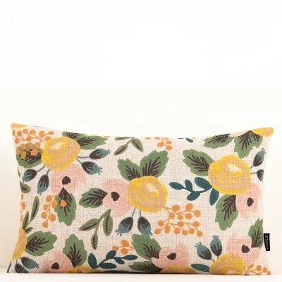 Colorful Flowers Throw Pillow Cover For Office Home Decor Sofa Car Cushion Cover Floral Print Pillow Case Square Cushion Case