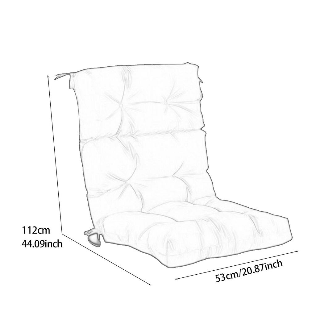 Outdoor Seat Back Chair Cushion All Seasonal Soft High Back Chair Cushion for Outside Living Room Garden Patio Furniture Cafe