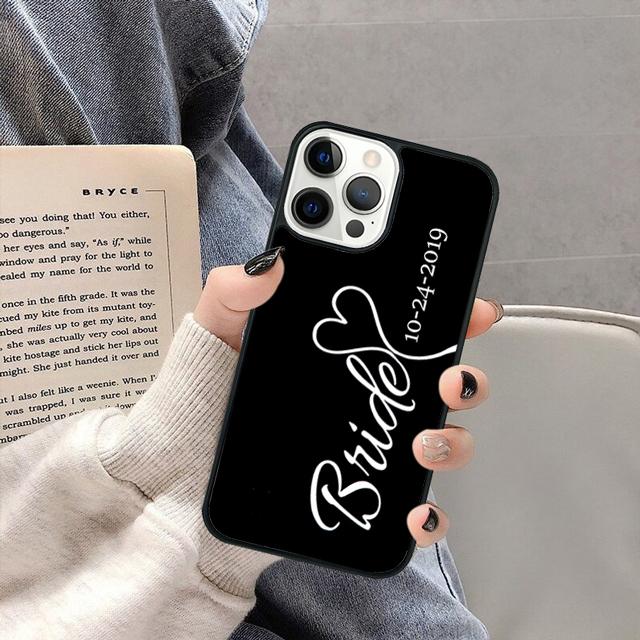 

Personalised Wedding Mrs To Be Bride Phone Case for iPhone 16 15 SE2020 13 14 11 12 Mini Pro Max Max 6 7 8 Plus coque fundas iPhone 13