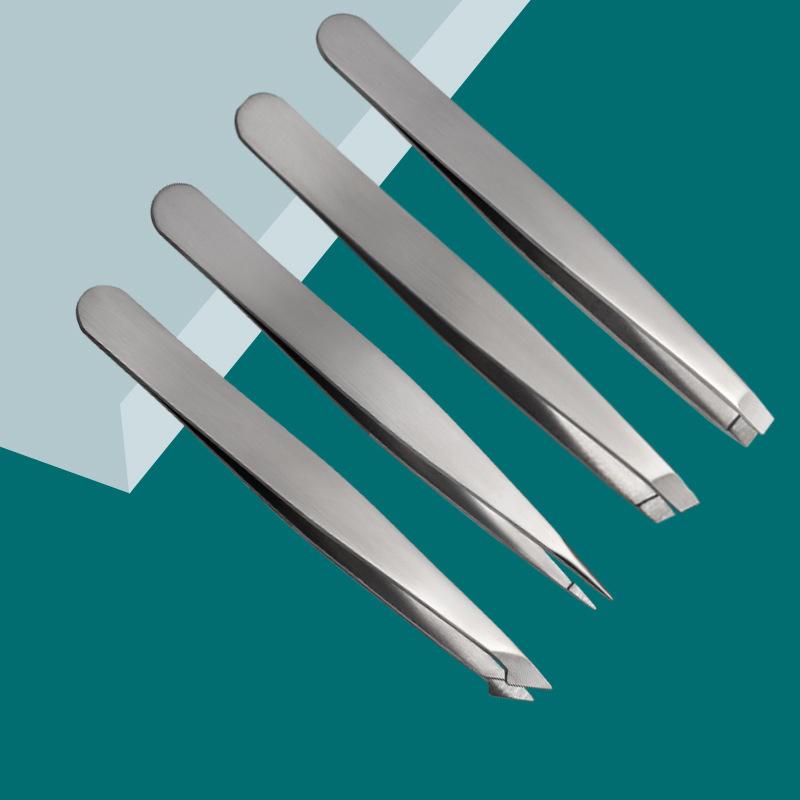 Pinzette per sopracciglia in acciaio inossidabile Pinzette professionali per la rimozione dei peli, Strumenti per il trucco del viso e degli occhi