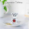 Crystal Bear Figurine Collection Pretty Glass Ornament Cute Statue Home Decor Table Animal Collectible Gift