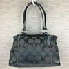 Coach Mini Boston Tasche Schwarzes Leder(GEBRAUCHT)