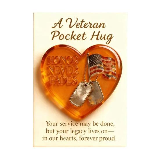 

Любовь Сердце Ветераны Карманные Обнимашки с Благодарственной Открыткой Признательности Бывший Солдат Карманный Жетон Патриотический Сувенир Мемориальное Украшение Вдохновляющий Подарок 1pc