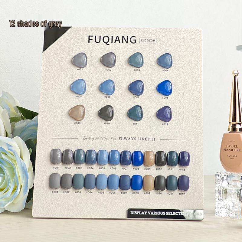 

12-Color Gray Gel Polish Set: New 2025 Popular Nail Salon Opening Special