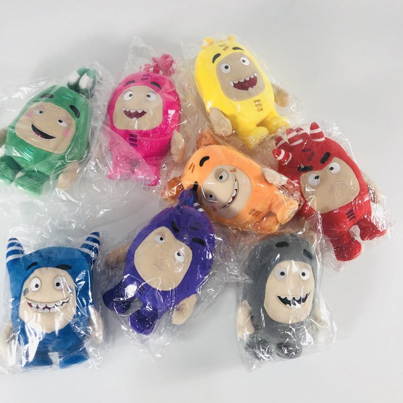 8pcs/Lot 18cm Oddbods Cartoon Plush Toys Stuffed Toy Collection Christmas Birthday Gift Home Decoration