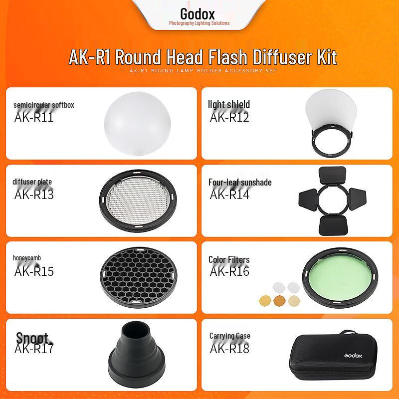 Godox AK-R1 Round Head Flash Accessory Kit