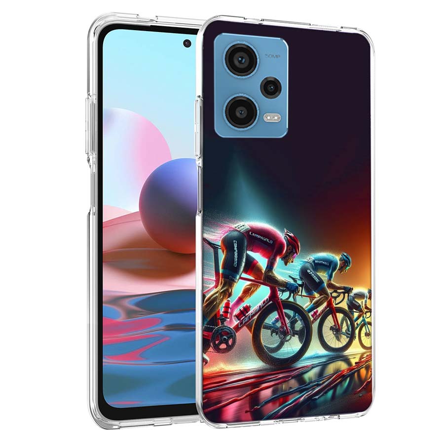 Bicycle Race Phone Case For Redmi Note 13 12 14 15 Pro Plus 13R 11 11T 11E 11S 10 Pro 10S 9 9S Cover Cell Clear TPU Capa Cases S