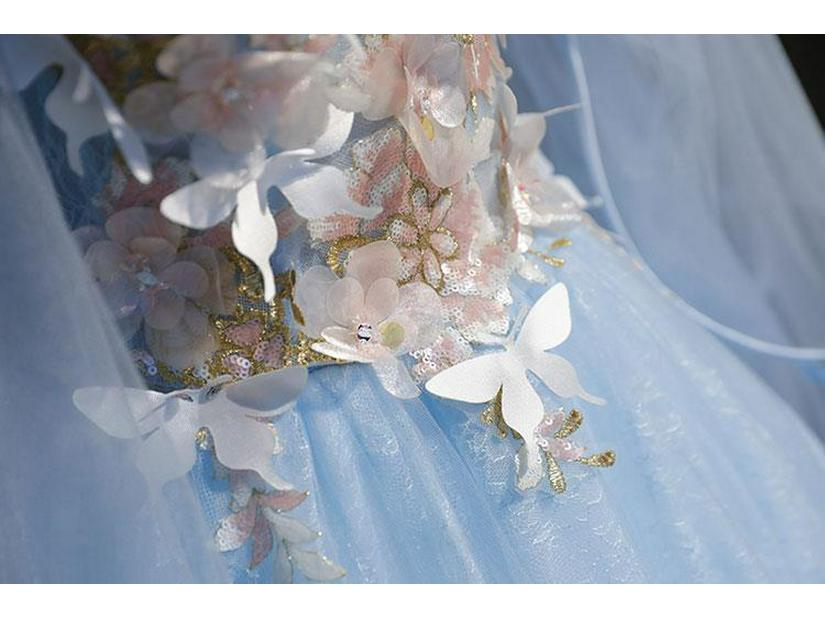 Colorful Yarn Stage Performance Dress - Puffy Skirt, Art Exam, Evening Wear, Photo Studio, Wedding, Slimming Fit