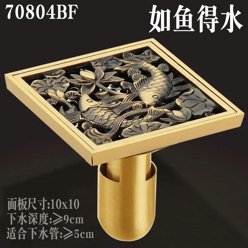 10X10cm antique brass odor proof floor drain bathroom shower room bathroom floor drain odor proof hardware bathroom accessories
