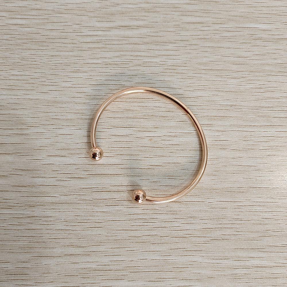 New Fashion Accessories Can Be Freely Diy Open Ball Head Fine Polishing With Thread Waterproof Metal Stainless Steel Bracelet