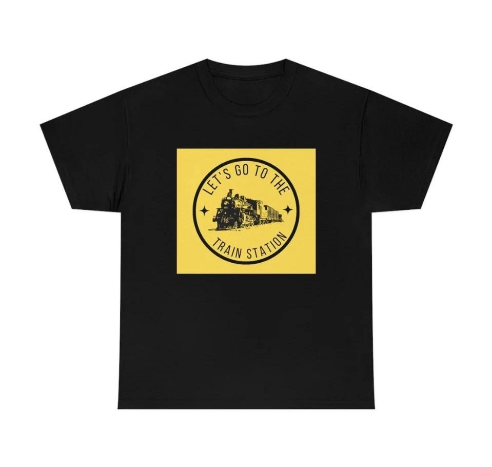 Train Station - Yellowstone - Unisex Cotton Tee S
