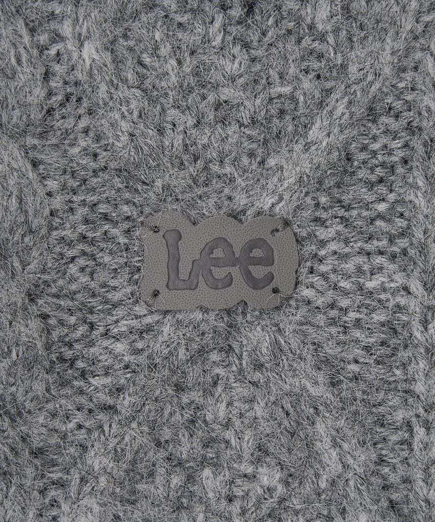 Lee Knit Zip-Up Hooded Cardigan Gray