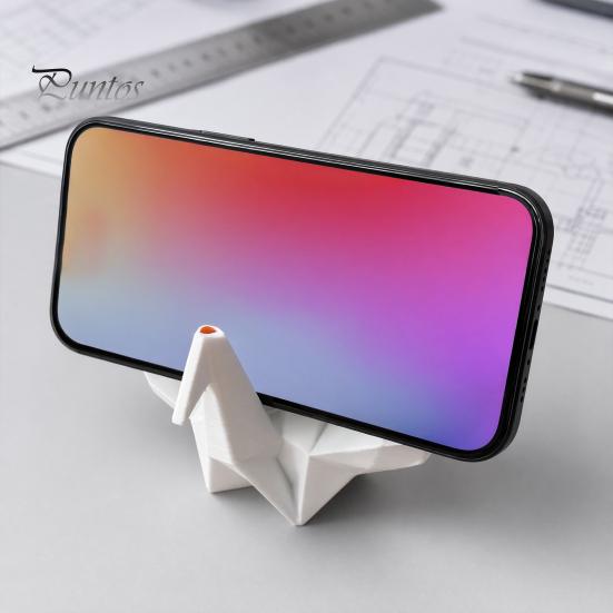 Desktop Phone Stand Muscular Origami Cranes Holder, 3D Printed Mobile Decorative Stand, Universal Cell Mount for Decoration Holder