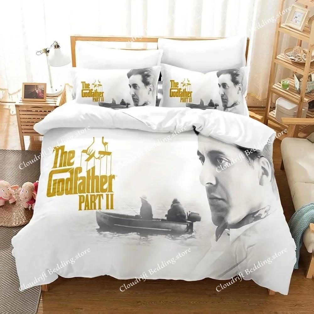 3D Print Godfather Bedding Set Single Twin Full Queen King Size Gangster Boss Aldult Kid Bedroom Polyester Duvetcover Sets