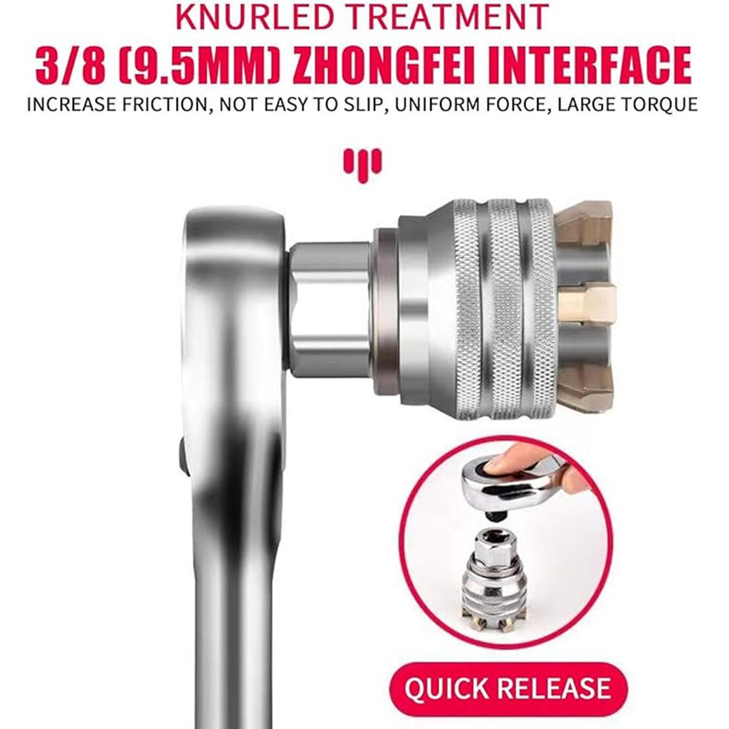 Llave de vaso ajustable 10-19 mm, vaso multifunción para llaves