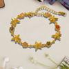 Stylish Multi Charm Bracelet Multi Pendant Bracelet with Flower and Heart Details Elegant Wrist Chain Jewelry