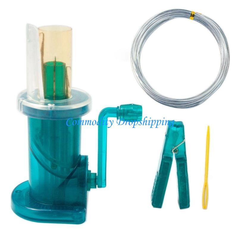 

Y5JC Мини-машина для шитья и вязания Ручная вязальная машина Инструмент для плетения браслетов зелёный