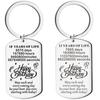 Happy Birthday 18 21 Stainless Steel Pendant May Each and Every Coming Day Be Your Best Day Ever Keychain Charming Jewelry