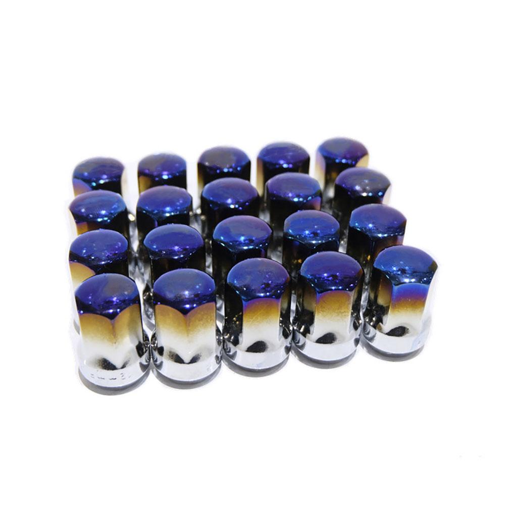 M12x1.5/1.25 Length Wheel Lug Nuts Wheel Anti-theft Screws Aluminium Alloy Steel Wheel Hub Nuts 20PCS/set