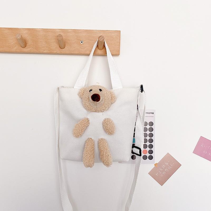 

Сумка Новая модная универсальная детская сумка для родителей и детей женская мультяшная милая кукла медведь кролик холщовая сумка