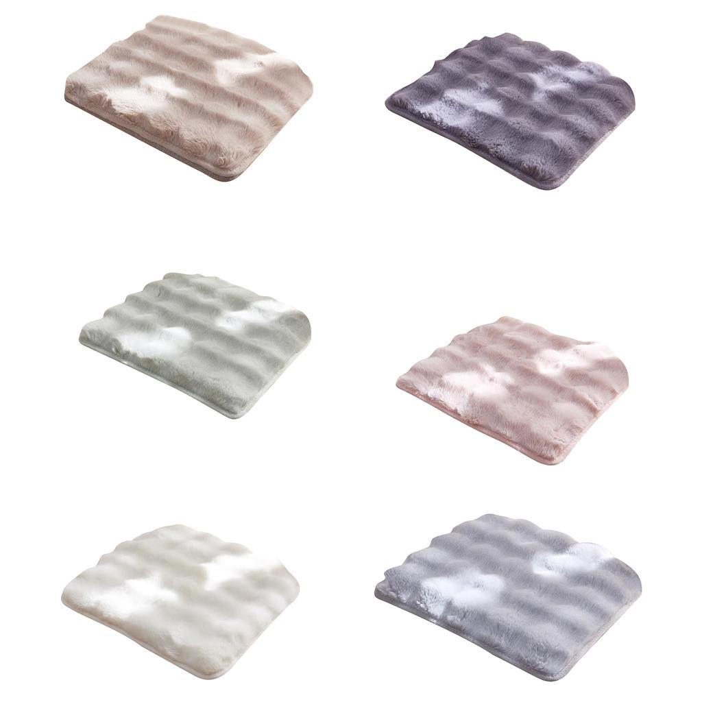 Square Soft Chair Pad Furry Plush Seat Cushion Warm Seat Pillow Pads Kitchen Dining Sofa Armchair Wheelchair Chair Cover