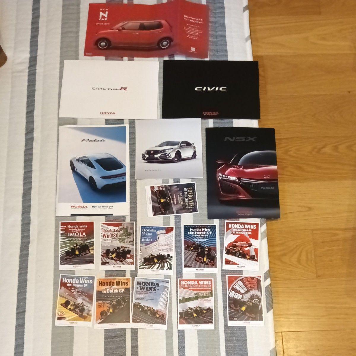 Used Honda catalog 16-piece set CIVIC NSX Prelude F1 victory commemorative card