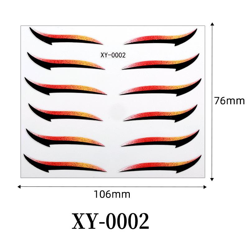 European Waterproof Self-Adhesive Eye Shadow & Eyeliner Stickers for Party & Stage Makeup