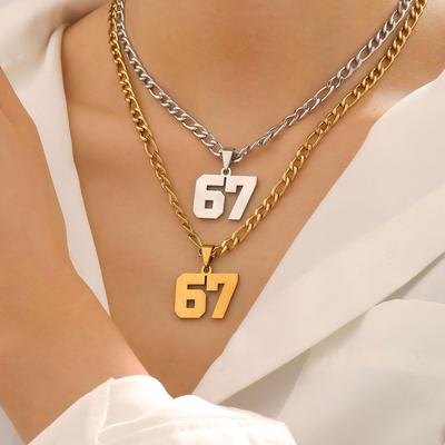 Pendentif Collier Sportif Personnalisé pour Homme avec Numéro de Maillot en Acier Inoxydable