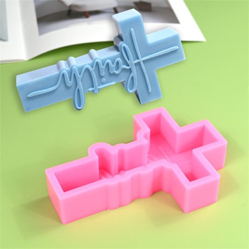 Set Of 2 Crucifix Shaped Silicone Molds for Baking and Crafting Chocolate Cakes Candies Moulds Kitchen Bakewares