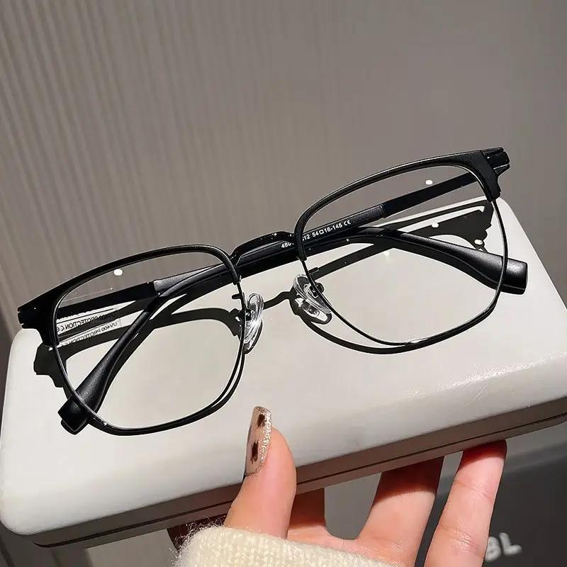 New Style Myopia Glasses Men Women Fashion Half Frame Near Sight Eyeglasses Blue Light Blocking Prescription Glasses
