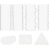 7 Pieces Acrylic Cake Smoother Scraper for Buttercream Frosting Smoother Scraper