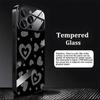 Cute Dot-Matrix Heart Print Glass phone case mobile phones for iphone 17 pro max cover for iPhone 17 16 15 14 13 12 pm Pro Plus