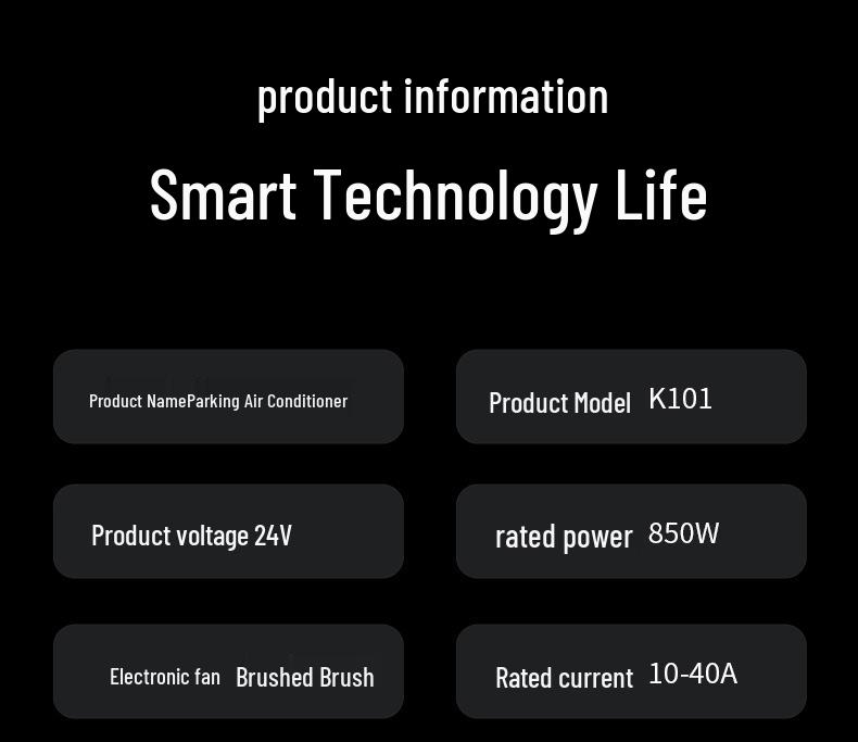 12V/24V Smart Inverter Truck & Excavator Parking Air Conditioner
