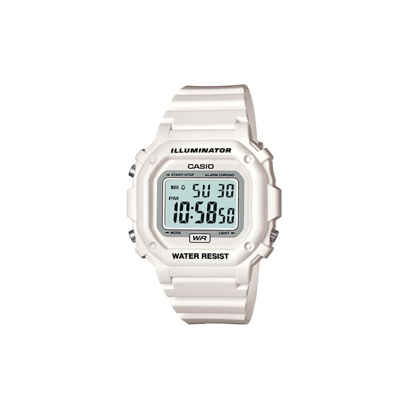 

Casio YOUTH Series-Silicone Small Square Summer Macaron Pure White Volkswagen Ice Cream Octagon Electronic Movement Resin Strap Japanese F108WHC-7B белый