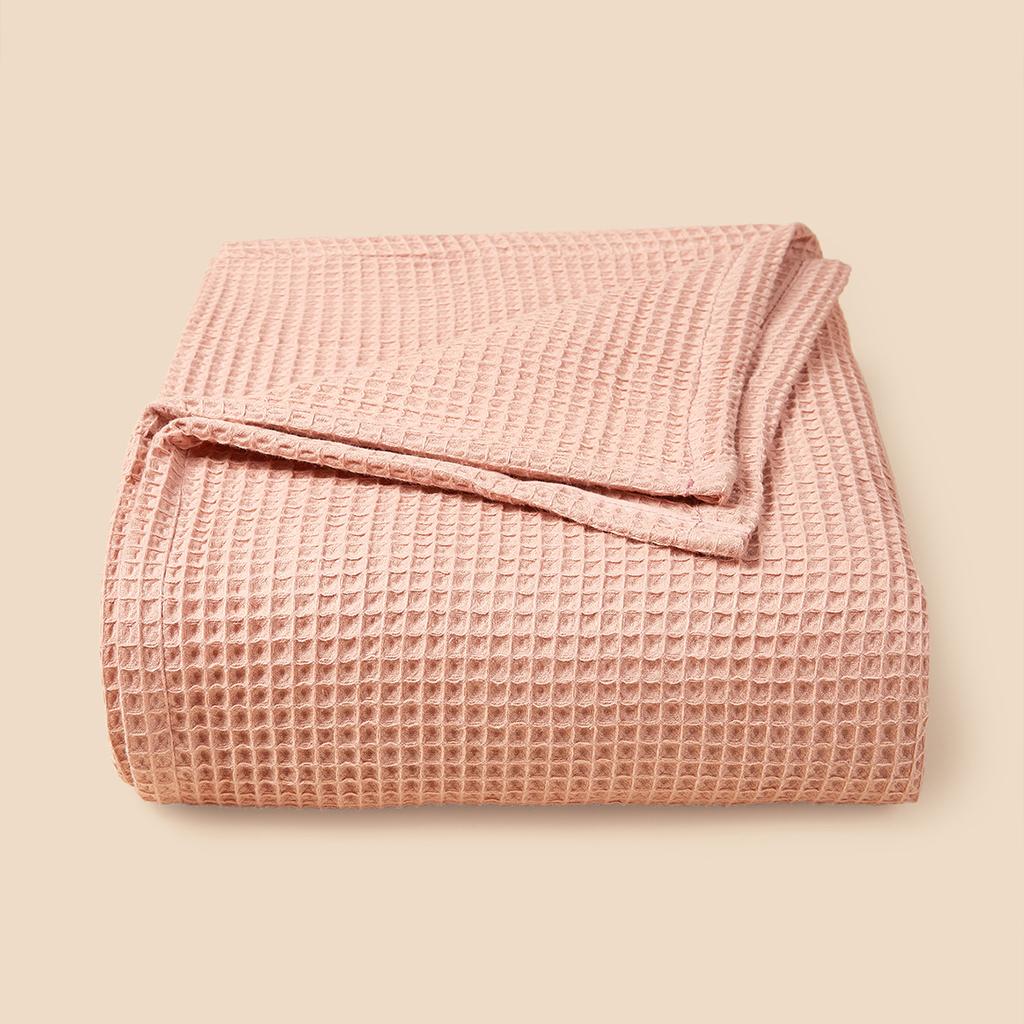 Pure Cotton Pineapple/Honeycomb Mesh Baby Blanket - Infant Swaddle Wrap, Nap Time Quilt