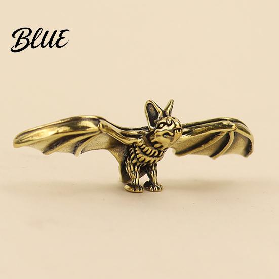 Unique Mini Animal Figurine Brass Bat Figurines, Vintage Copper Flying Statue, Collectible Durable Metal Decor Ornament, Desk Feng Shui Sculpture for