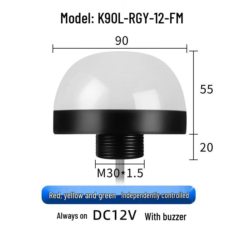 Waterproof Three-Color LED Warning Signal Light