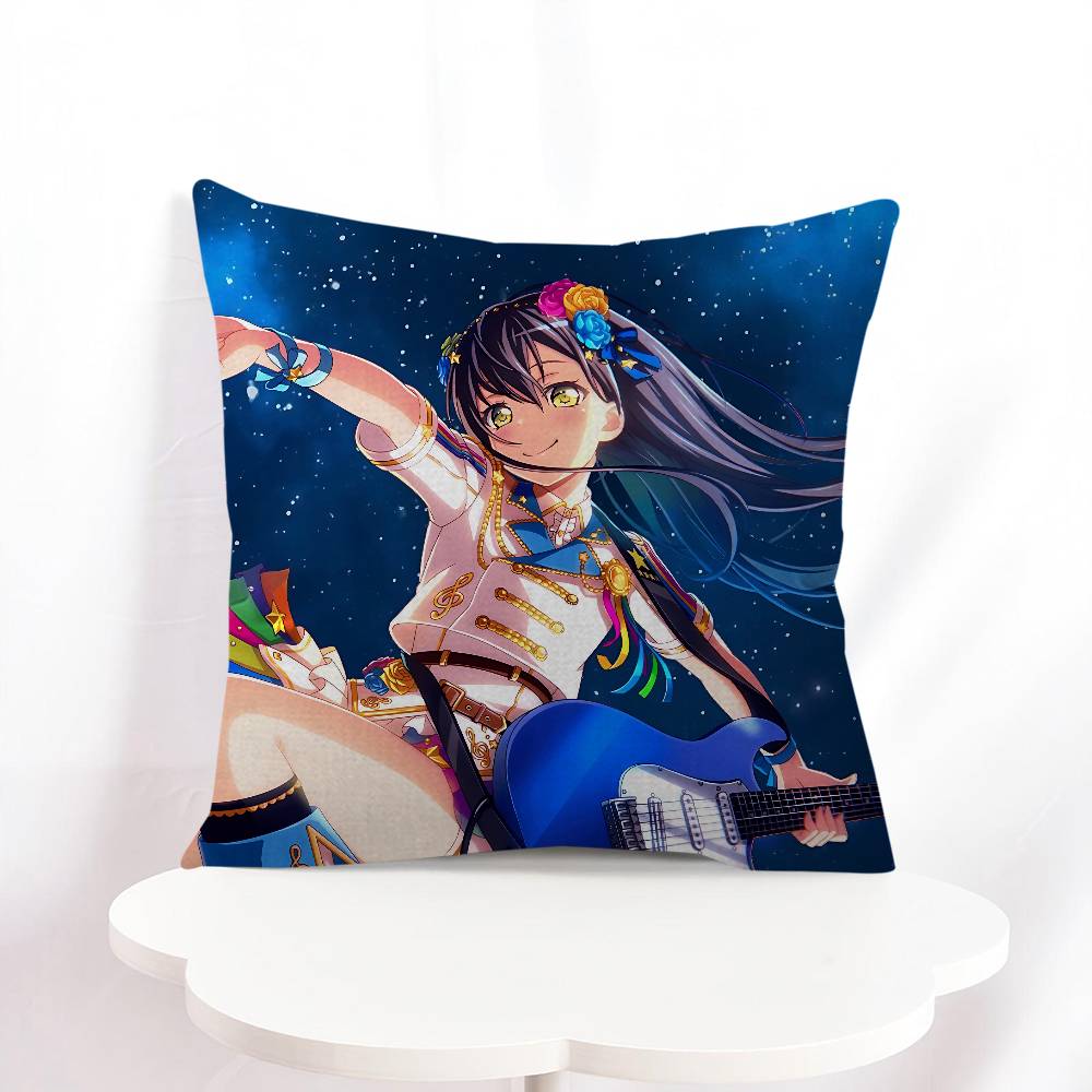 P-Poppin Party Anime Pillow Gifts Home Office Furnishings Bedroom Sofa Car Cushion Cover Case 45x45cm